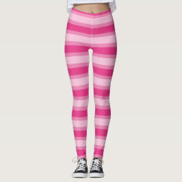 Leggings Rayas rosas, rosas y rosadas calientes