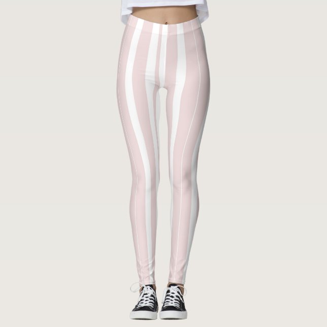 Leggings rayas rosas y blancas (Anverso)