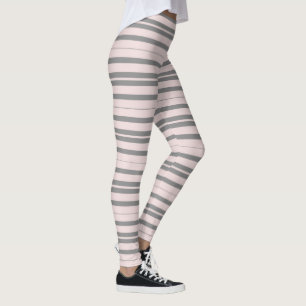 Leggings rayas rosas y grises
