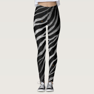 Leggings Rayas Rotas EspacioTiempo - Negro/Blanco