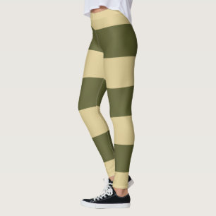 Leggings Rayas Verdes Oliva y Marrones