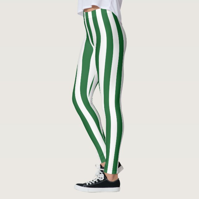 Leggings Rayas verdes y blancas verticales (Izquierda)