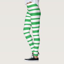 Leggings Rayas verdes y finas, verdes y blancas