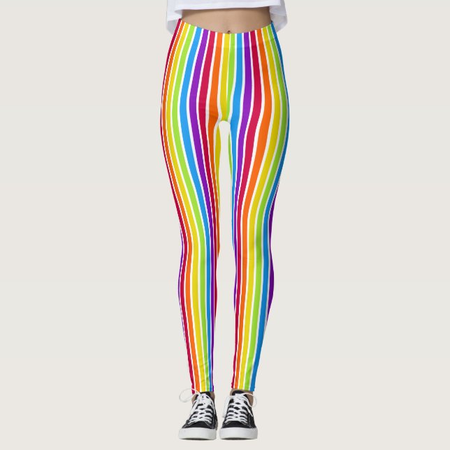 Leggings Rayas verticales arcoiris Coloridas (Anverso)