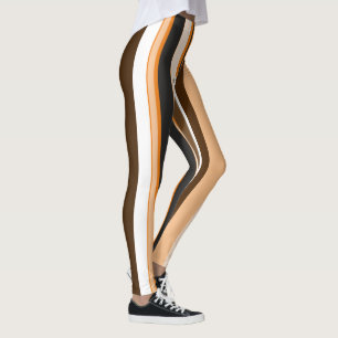 Leggings Rayas verticales contemporáneas Naranjas efectivas