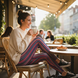 Leggings Rayas verticales multicolores vibrantes