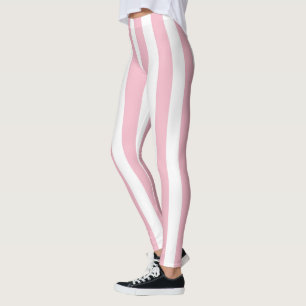 Leggings Rayas verticales rosas y blancas