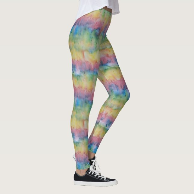 Leggings Rayo arcoiris teñido a mano (Derecha)