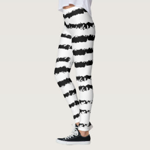 Leggings Rayo blanco negro