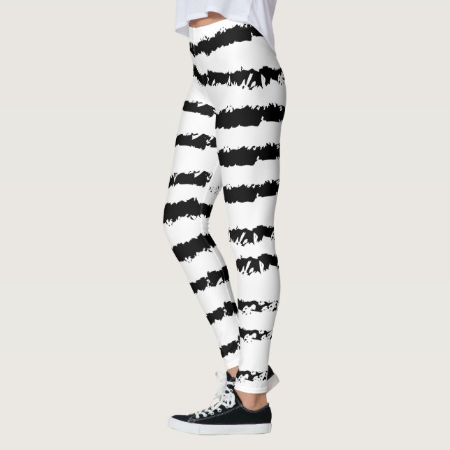 Leggings Rayo blanco negro (Izquierda)