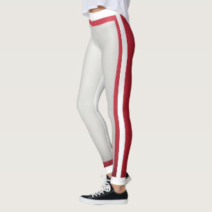 Leggings Rayo blanco + rojo