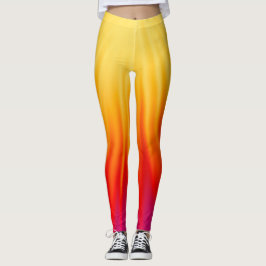 Leggings Rayo de naranja claro y amarillo