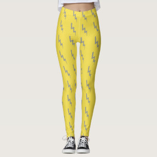 Leggings Rayo gris oscuro en amarillo