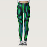 Leggings Rayo verde<br><div class="desc">rayas verdes,  rayas,  azules,  verdes,  negros,  verdes y azules,  modernas,  frescas</div>
