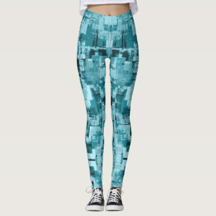 Leggings Rayo verde azul Verde azulado claro abstracto moda