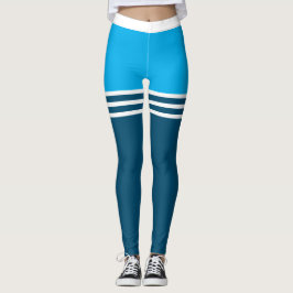 Leggings Rayos de muslo blancos en BLUE