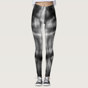 Leggings Rayos X de dientes sonríen blanco y negro