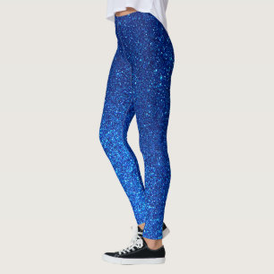 Leggings Real Marina Purpurina Azul Galaxy Sparkles Yoga