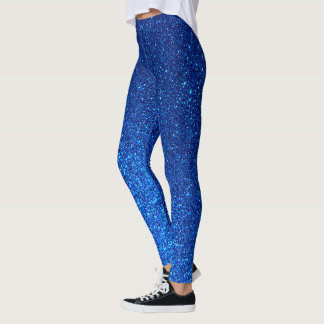 Leggings Real Marina Purpurina Azul Galaxy Sparkles Yoga