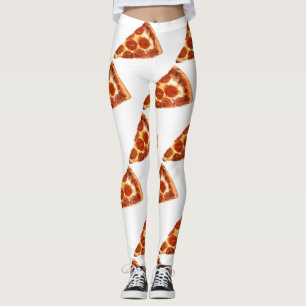 Leggings rebanada de pizza de pepperoni clásica de Slippery