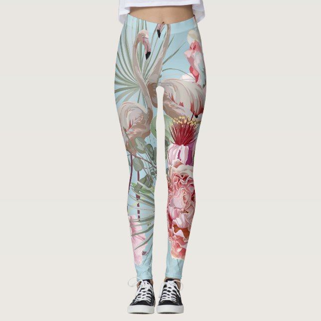 Leggings Recién llegadas modernas Elegante floral y flamenc (Anverso)