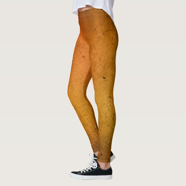 Leggings Recolección de color liso sólido de oro (Izquierda)