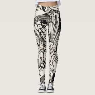 Leggings Reconciliación por Franz Marc Black y White