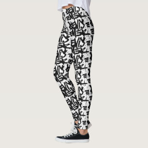 LEGGINGS RECOPILACIÓN DE ETIQUETAS DE GRAFFITI DE MARCA EM