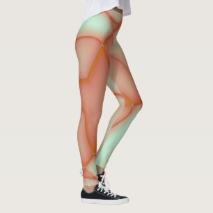 Leggings Recortes de pieza convexa de durazno renovados