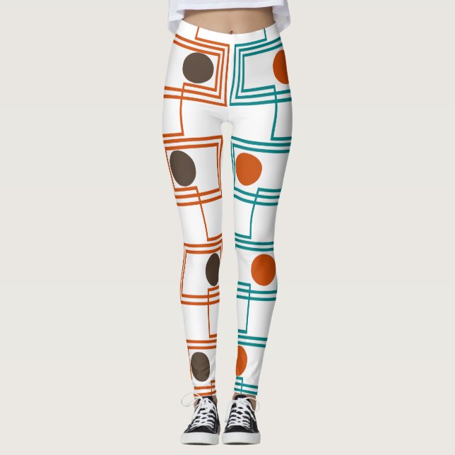 Leggings Rectángulos de Kandinsky con ovales (Anverso)