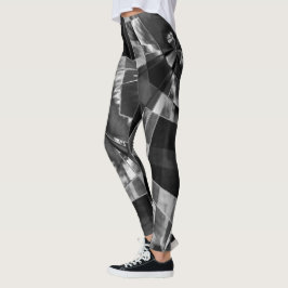 Leggings Rectángulos inclinados o estirados, gris claro neg