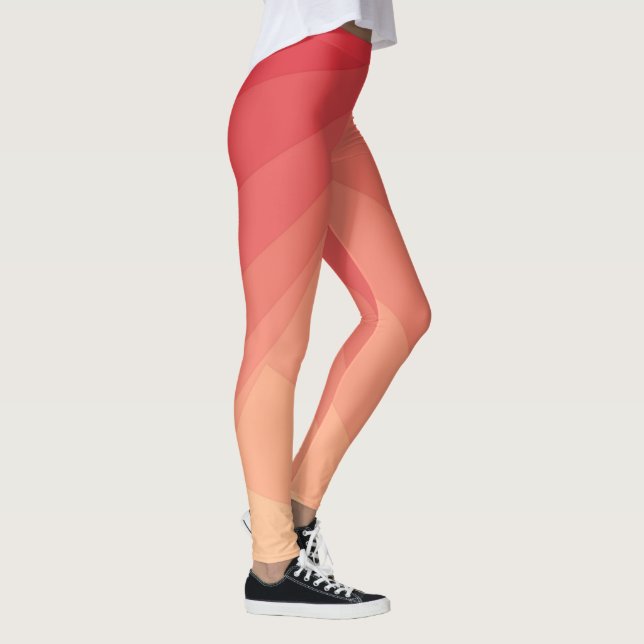 Leggings Rectángulos rojos en gradiente (Derecha)