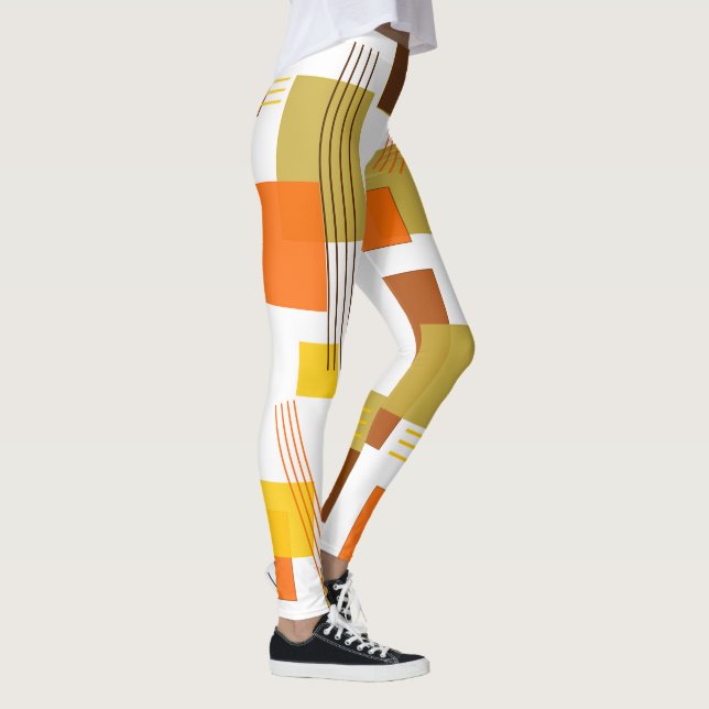 Leggings Rectángulos y líneas abstractos (Derecha)