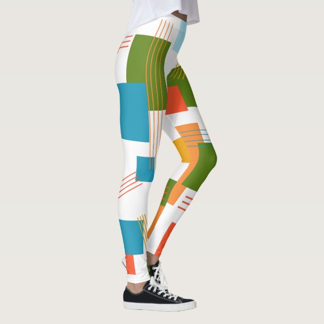 Leggings Rectángulos y líneas abstractos (Derecha)