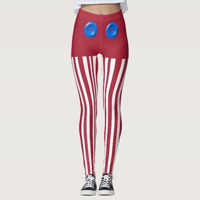 Leggings Red and White Elf Pants (Anverso)