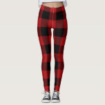 Leggings Red Black Buffalo atado<br><div class="desc">Leggencias</div>