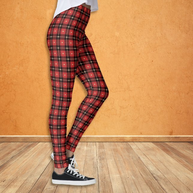 Leggings Red Black Gold Buffalo Plantado (Subido por el creador)