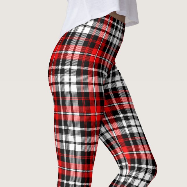 Leggings Red Black White Plaid Tartan Pattern Design  (Subido por el creador)