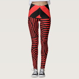 Leggings Red de araña roja y negra de Halloween