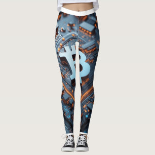 Leggings Red futurista de Blockchain: una web digital de De