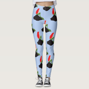 Leggings Red Mermaid Sitting Thunder_Cove