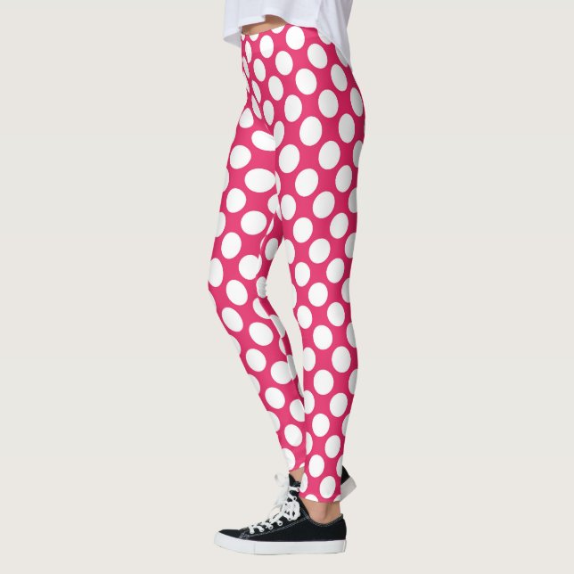 Leggings Red Polka Dot Custom – Elegant Fashion (Izquierda)