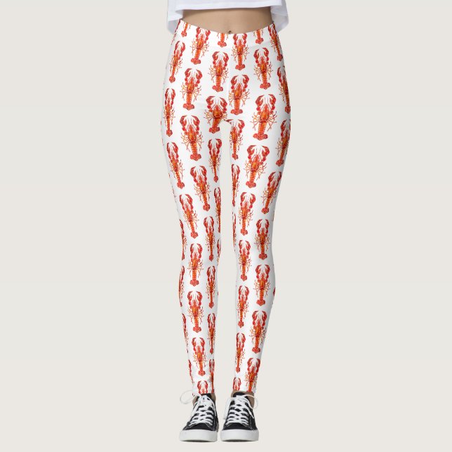 Leggings Red polygonal lobster (Anverso)
