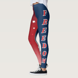 Leggings Red White and Blue Freedom