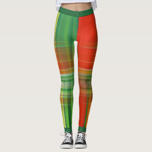 Leggings Red y Green Plaid