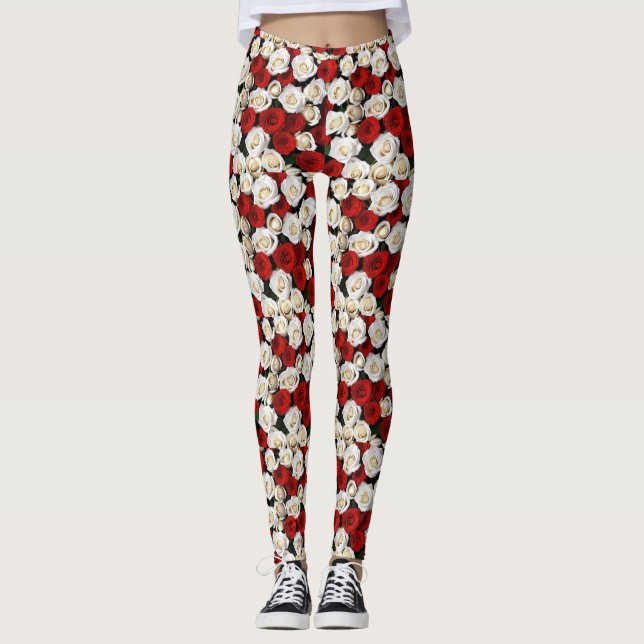 Leggings RedandWhiteRoses (Anverso)