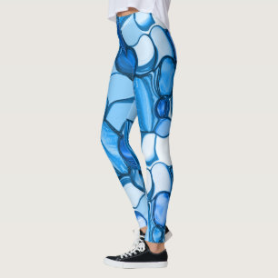 Leggings Redondo como piedras en tonos similares al azul re