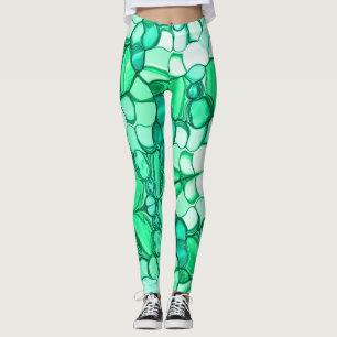 Leggings Redondo de nueve formas como semillas, menta a ton