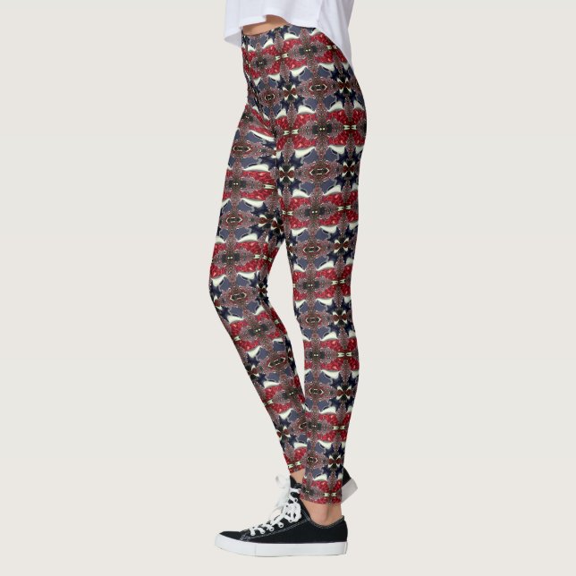 Leggings Reflejar imagen generando forma repetida, sobre bl (Izquierda)