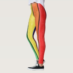 Leggings Reflejo de las piernas de los colores del arcoiris